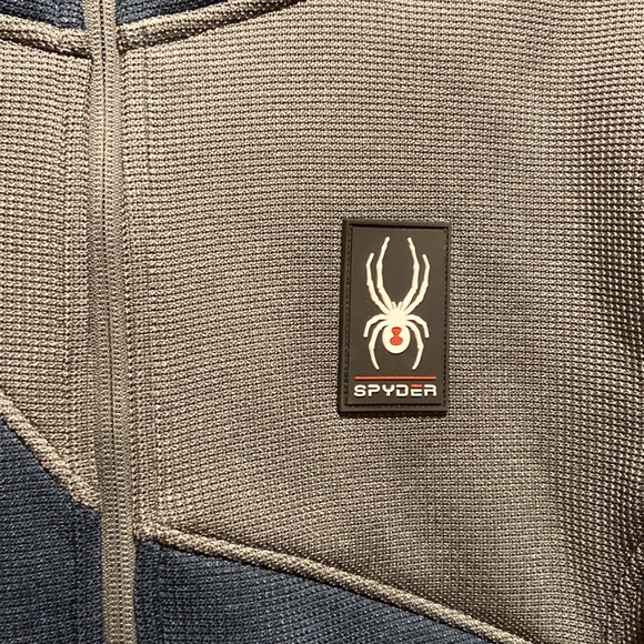 Spyder Mid layer - Dark Gray and Navy Full Zip - Picture 2 of 6